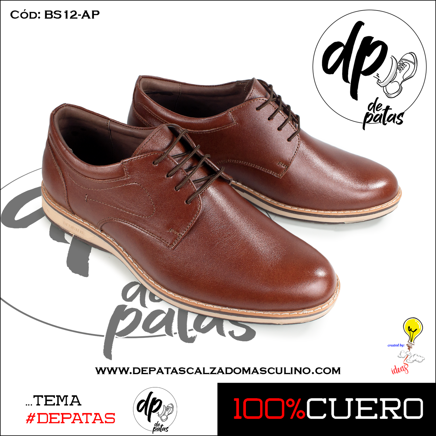 Derby casual (BS12-AP) horma exacta