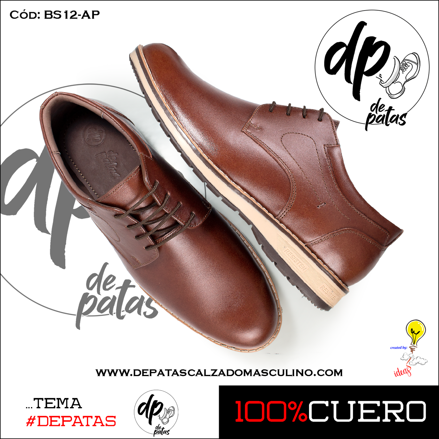 Derby casual (BS12-AP) horma grande