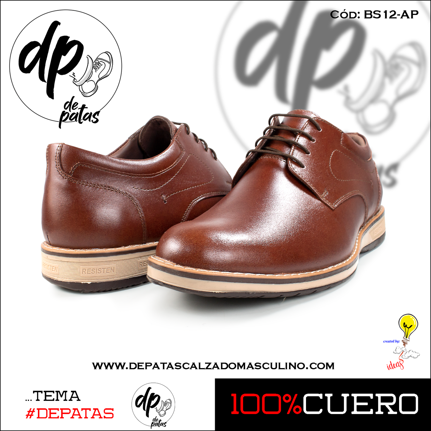 Derby casual (BS12-AP) horma exacta