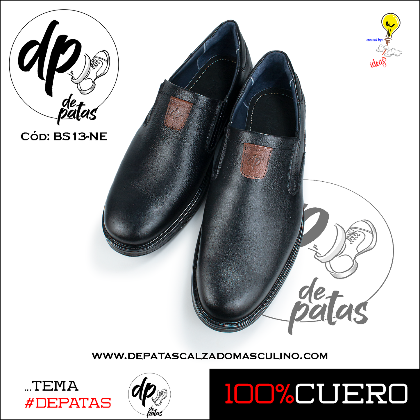 Mocasín casual (BS13-NE) horma grande