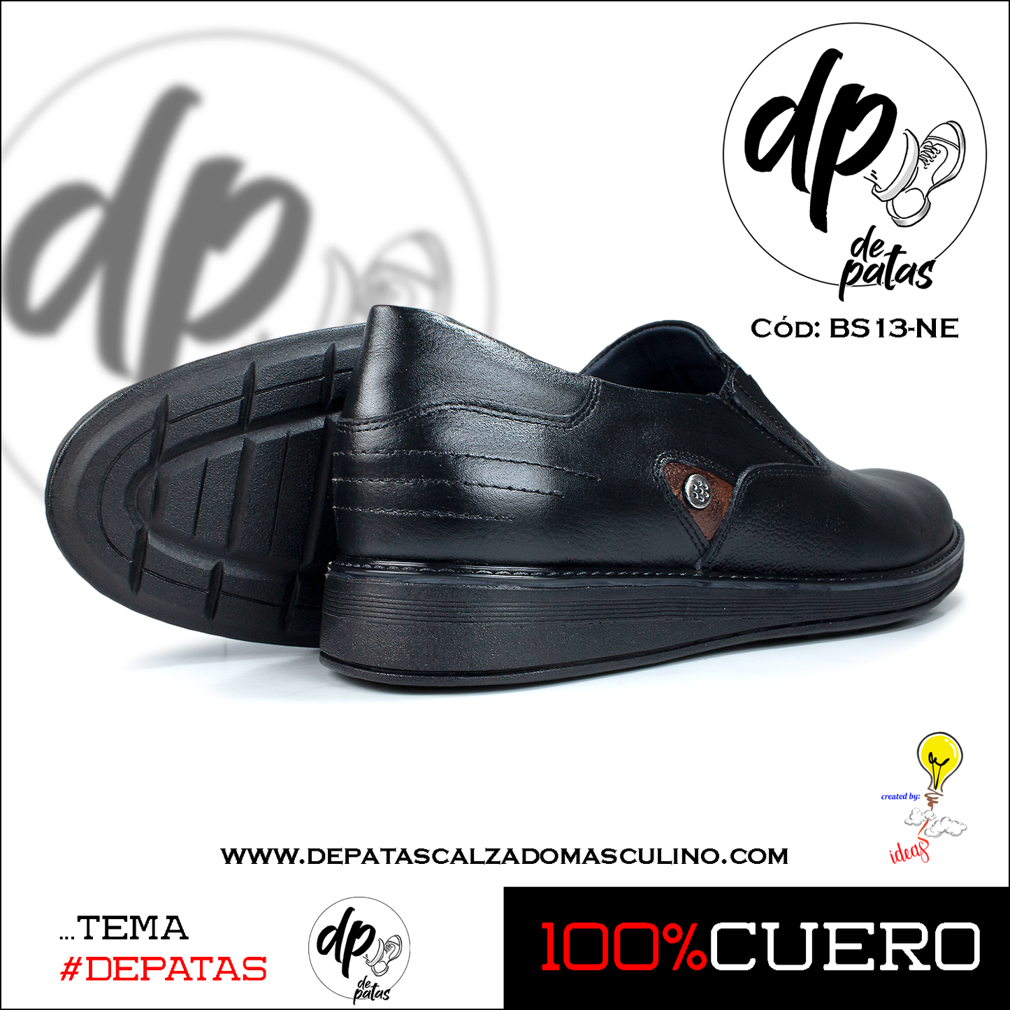 Mocasín casual (BS13-NE) horma grande