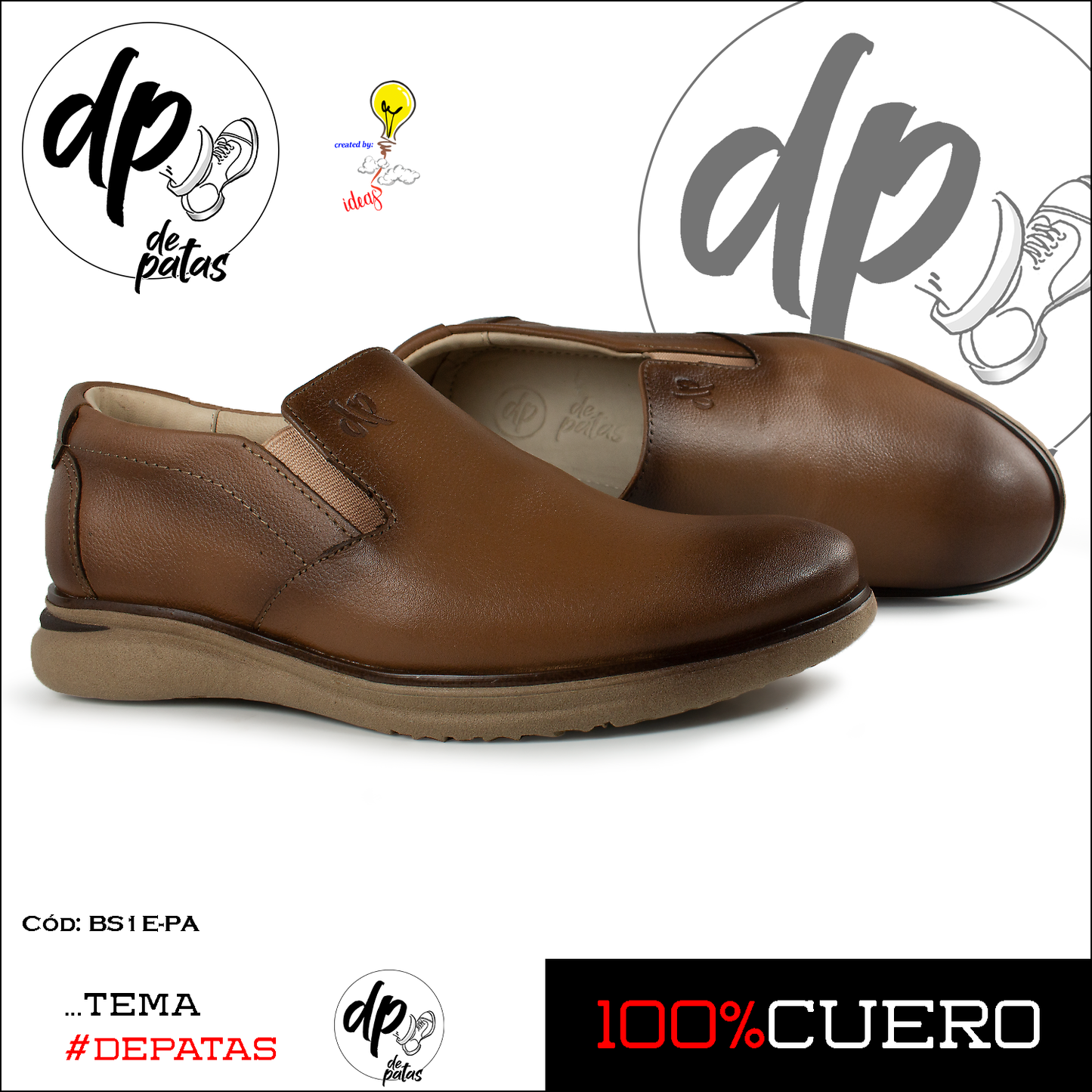 Mocasín casual (BS1E-PA) horma exacta