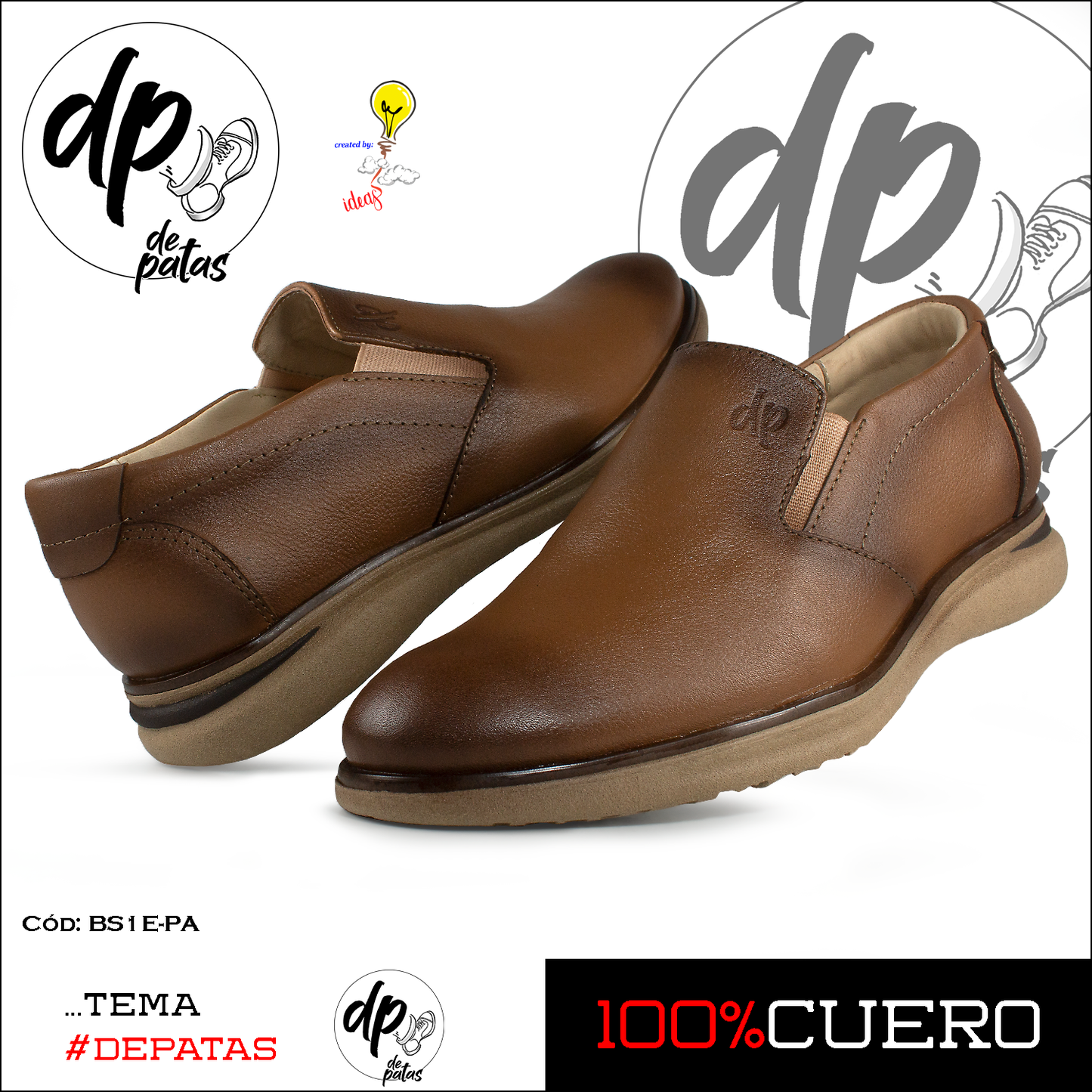Mocasín casual (BS1E-PA) horma exacta