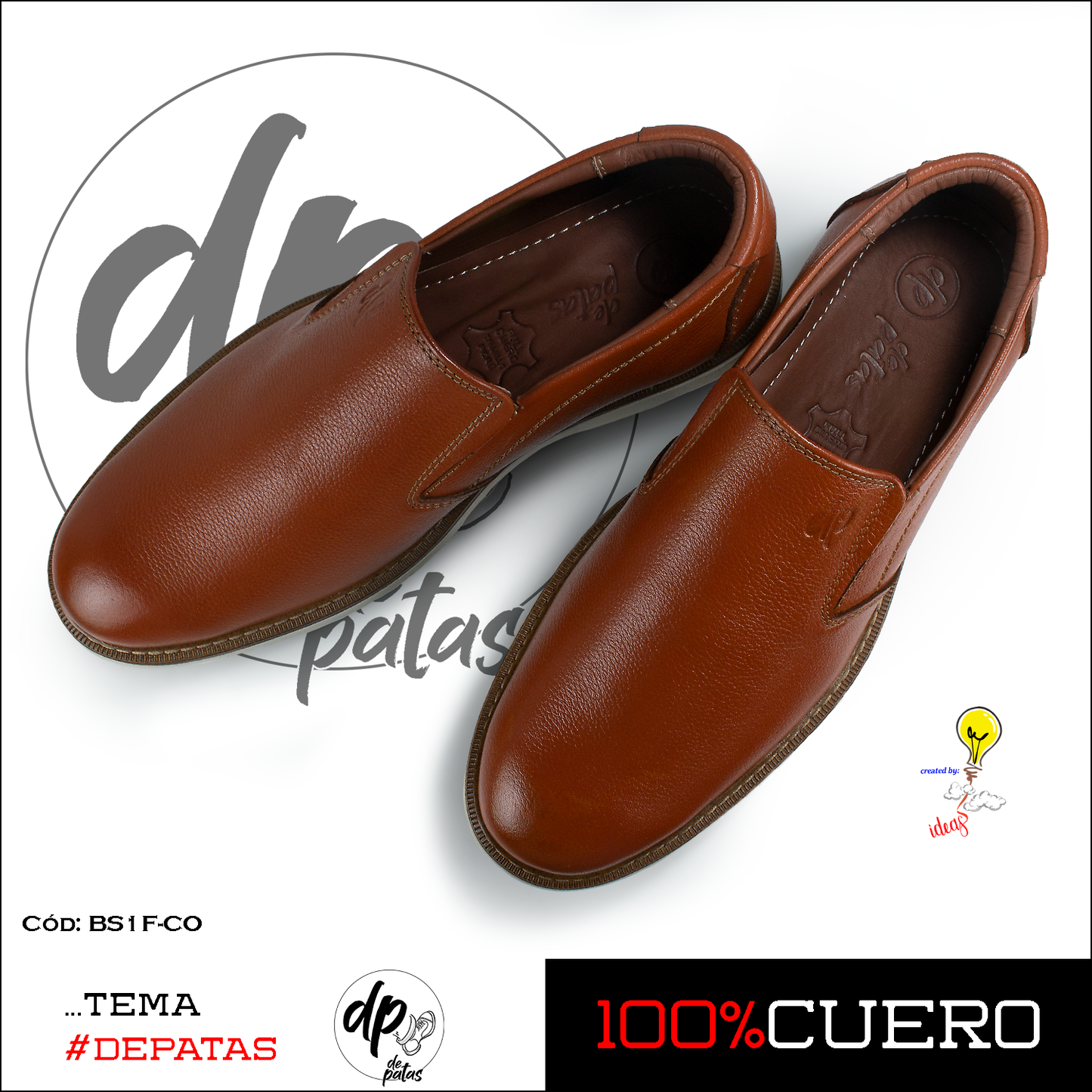 Mocasín casual (BS1F-CO) horma exacta