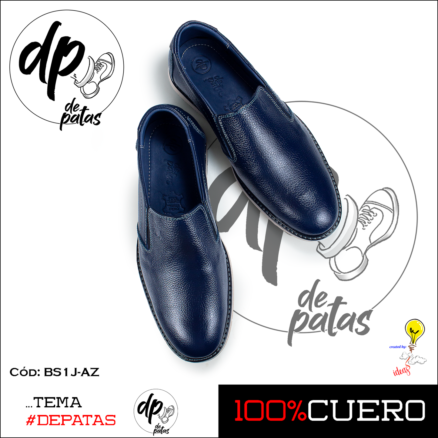 Mocasín casual (BS1J-AZ) horma exacta