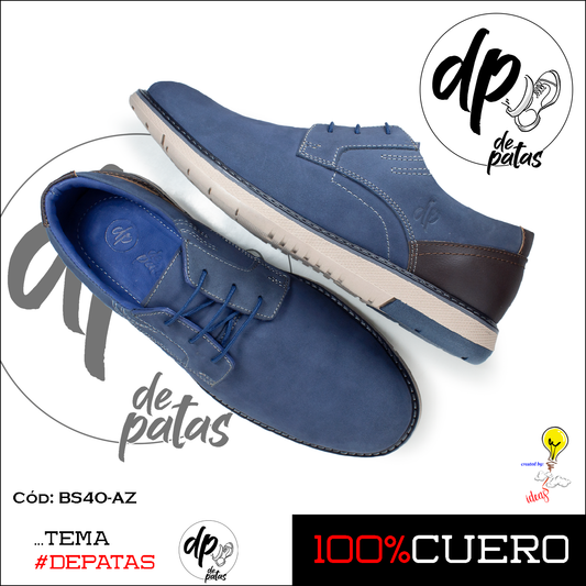 Derby casual (BS4O-AZ) horma exacta