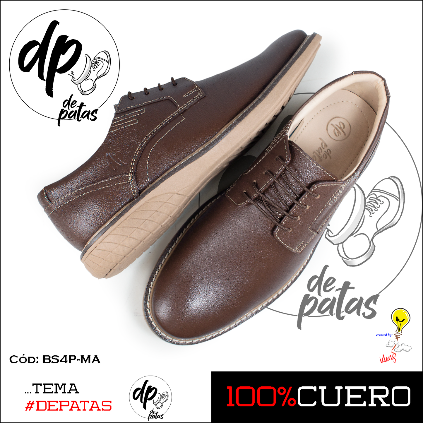 Derby casual (BS4P-MA) horma exacta