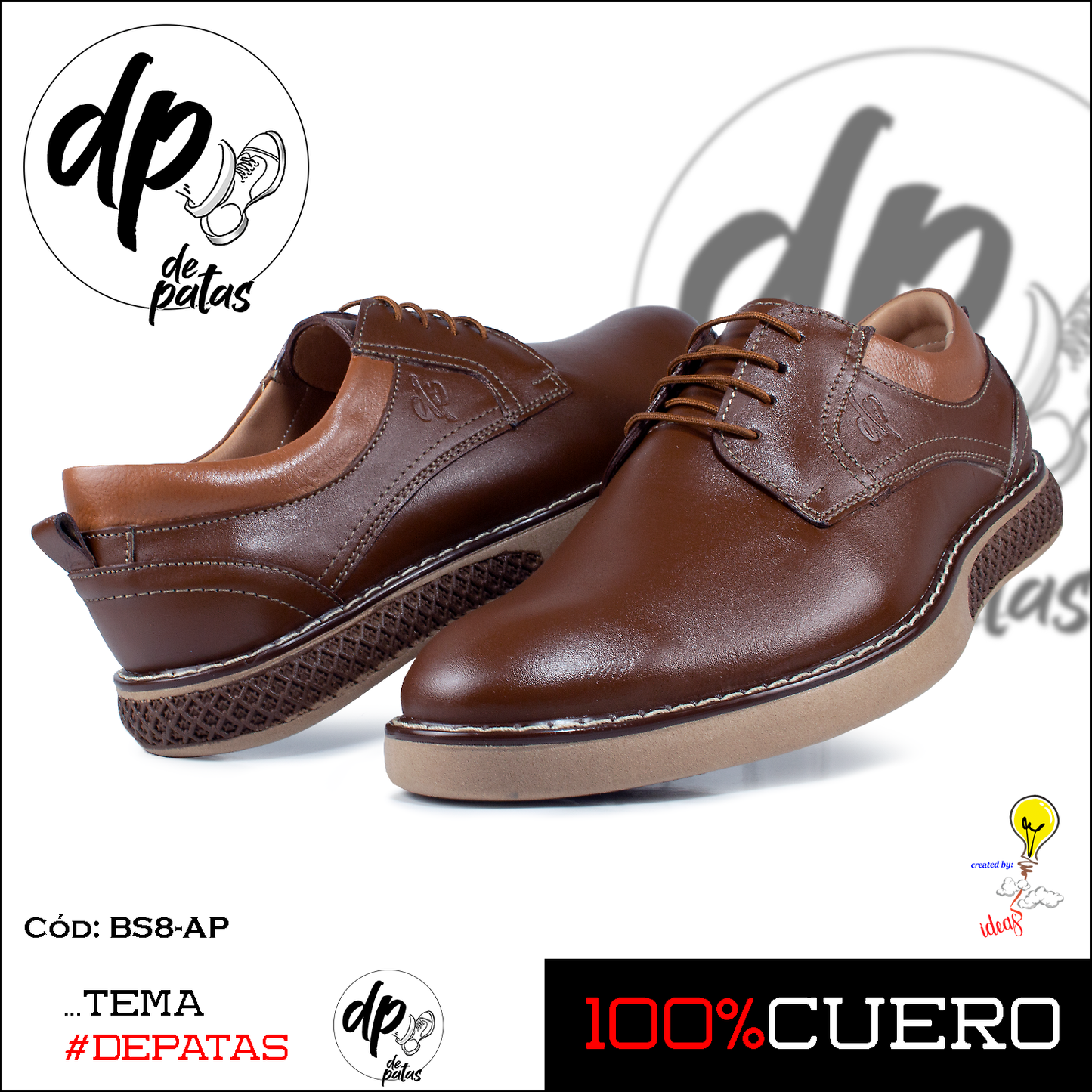 Derby casual (BS8-AP) horma exacta