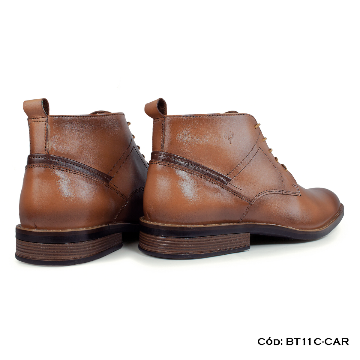 (BT11C-CAR) Botín Cuero Natural Caramelo — Horma Grande | de patas