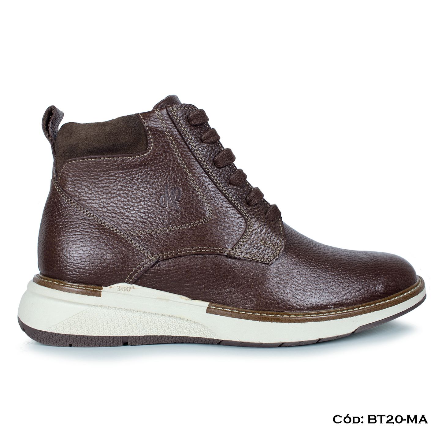 PREMIUM — Botín cuero natural marrón estilo casual — Horma Grande (BT20-MA) | De Patas