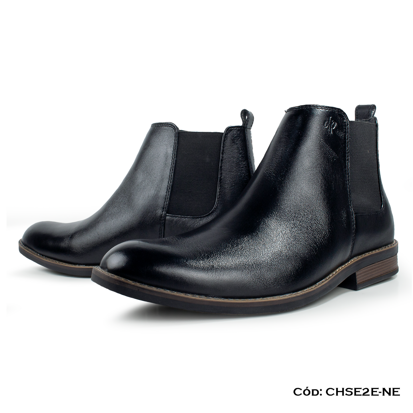 Chelsea Boot Cuero Natural Negro — Horma Grande (CHSE2E-NE)
