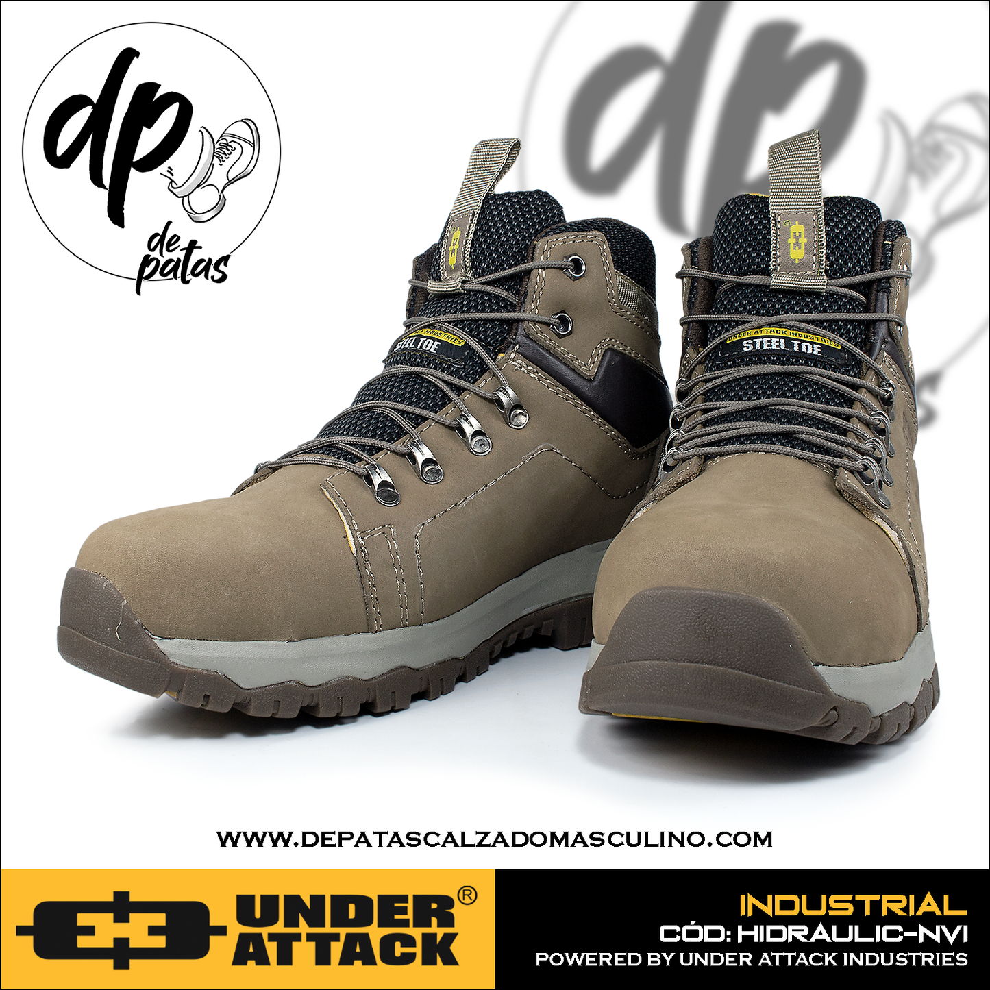 Under Attack botín industrial (HIDRAULIC-NVI) horma exacta