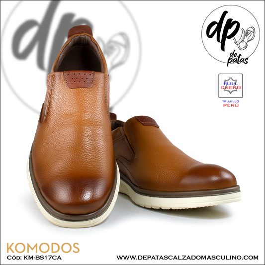 Calzado masculino, estilo casual, full cuero (KM-BS17CA) horma exacta