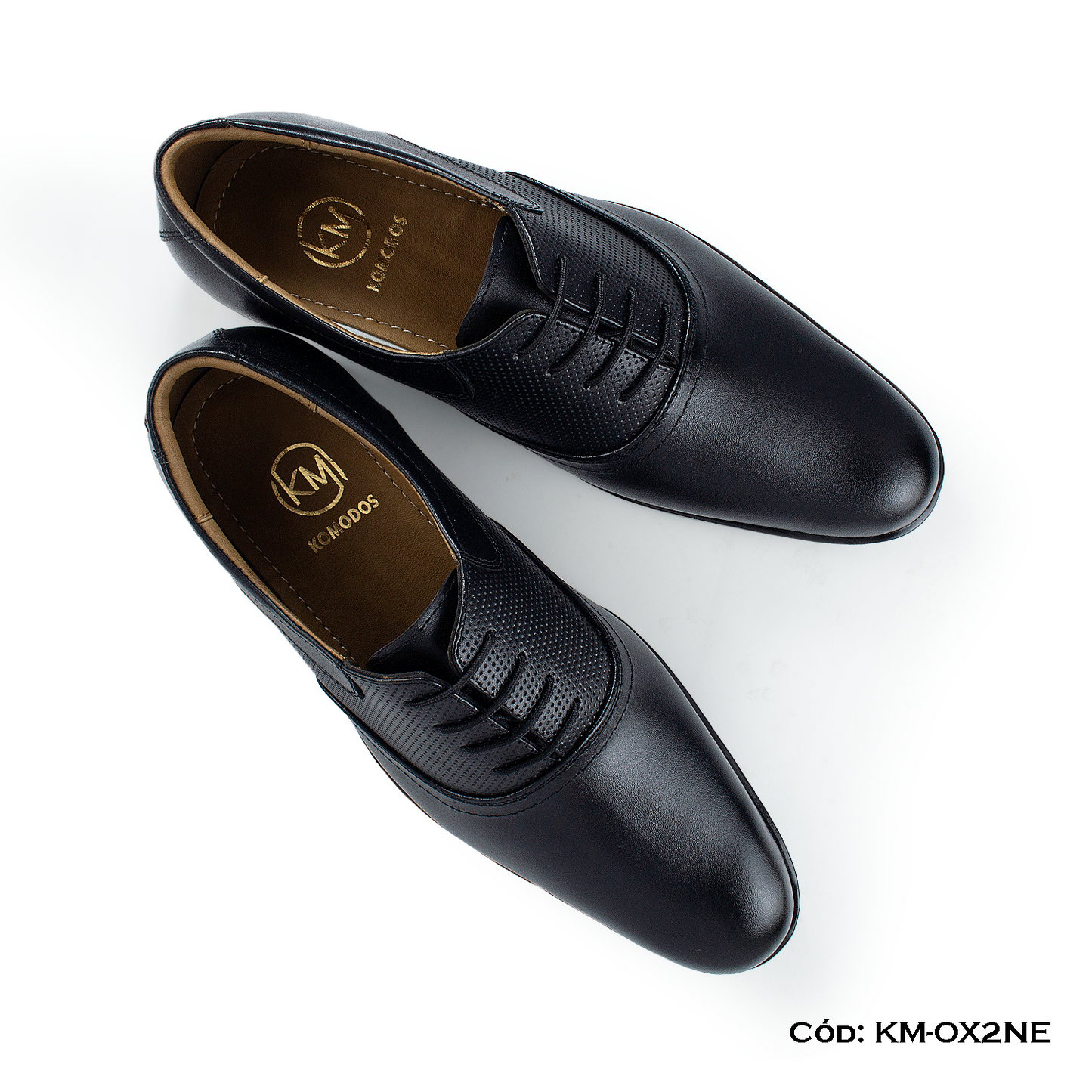 Calzado de vestir, estilo Oxford, cuero natural (KM-OX2NE) horma exacta