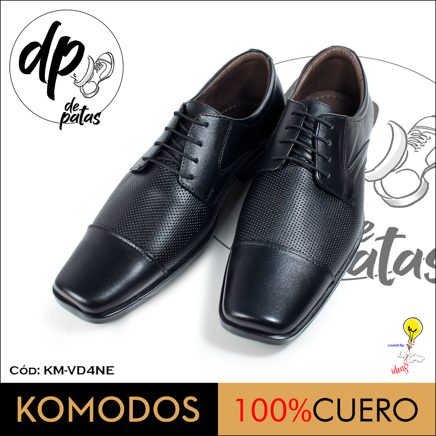 Derby de vestir (KM-VD4NE) horma exacta