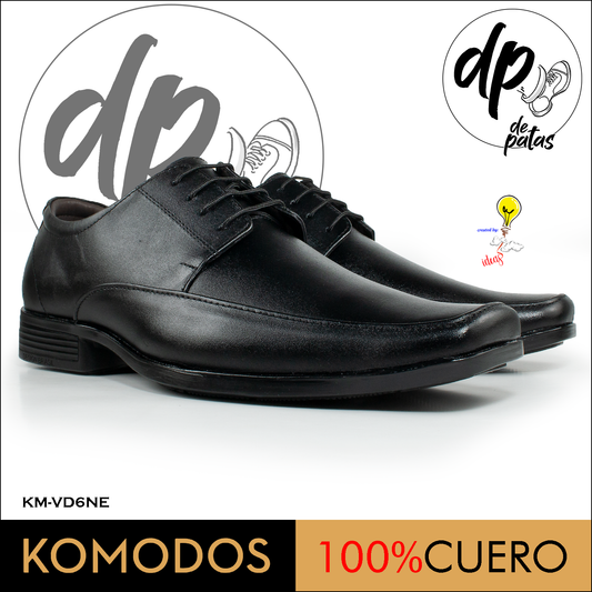 Calzado de vestir derby full cuero (KM-VD6NE) horma grande