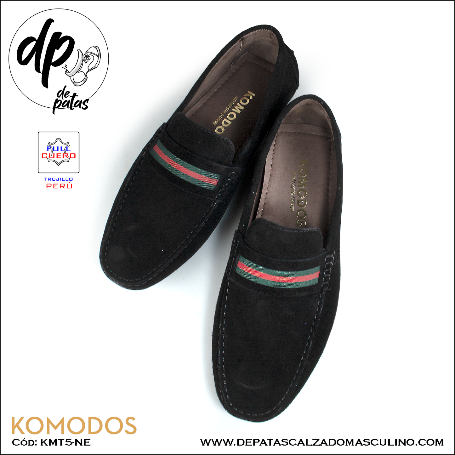 Mocasín driver, full cuero - Toperol (KMT5-NE) horma exacta