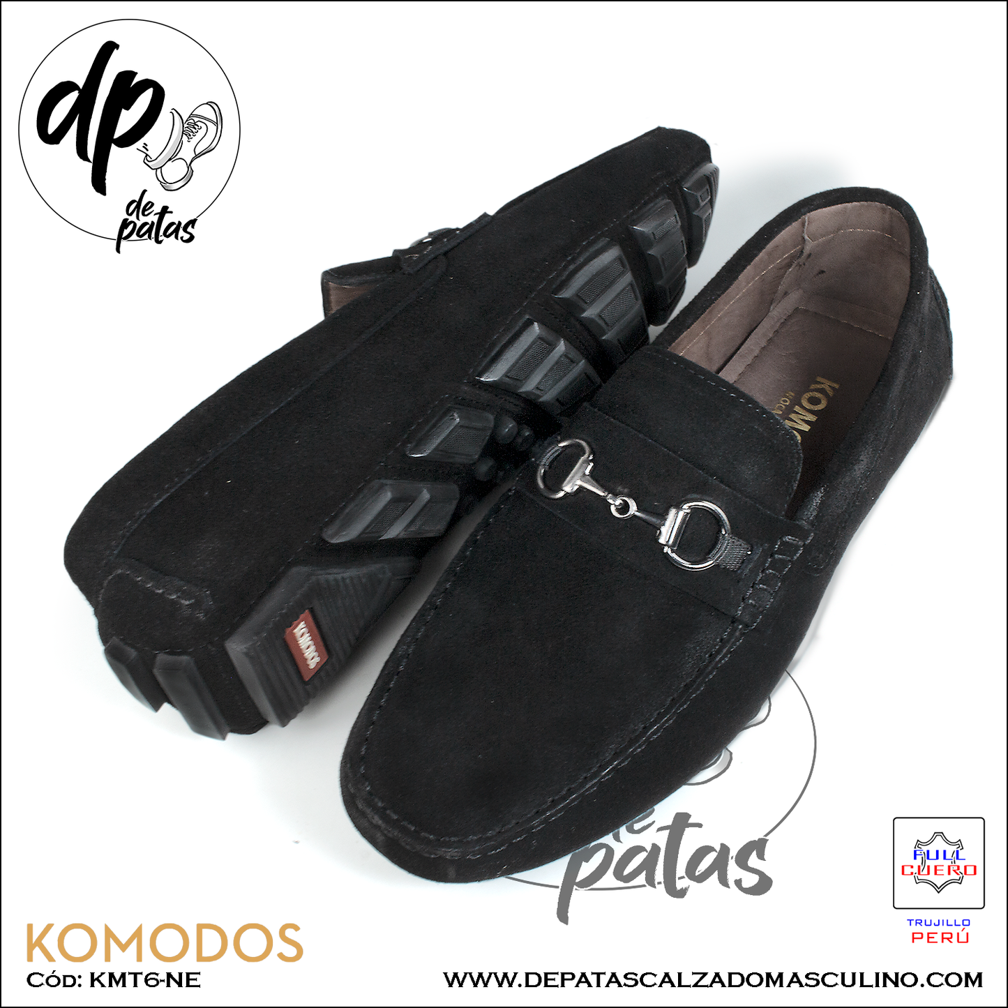 Mocasín driver, full cuero - Toperol (KMT6-NE) horma exacta