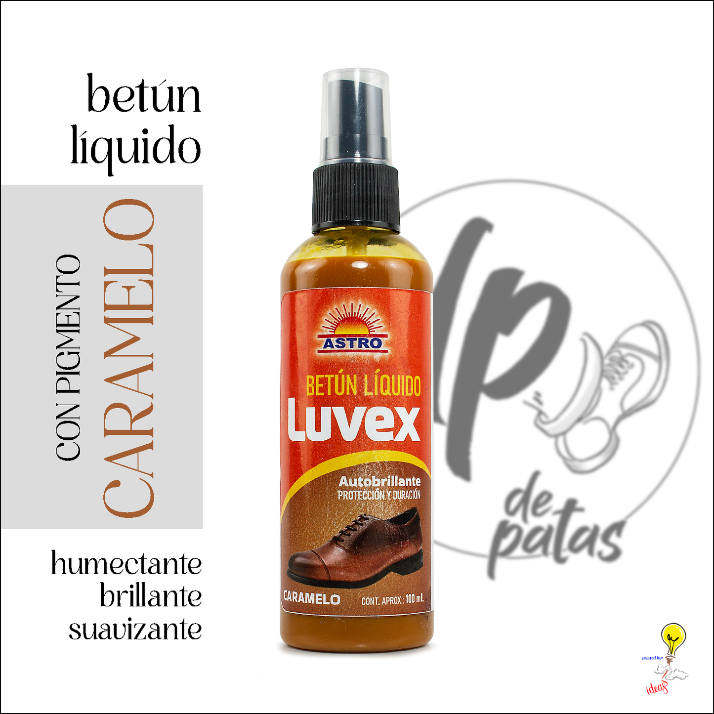 Betún líquido autobrillante (LUVEX-CARAMELO 100 ml)