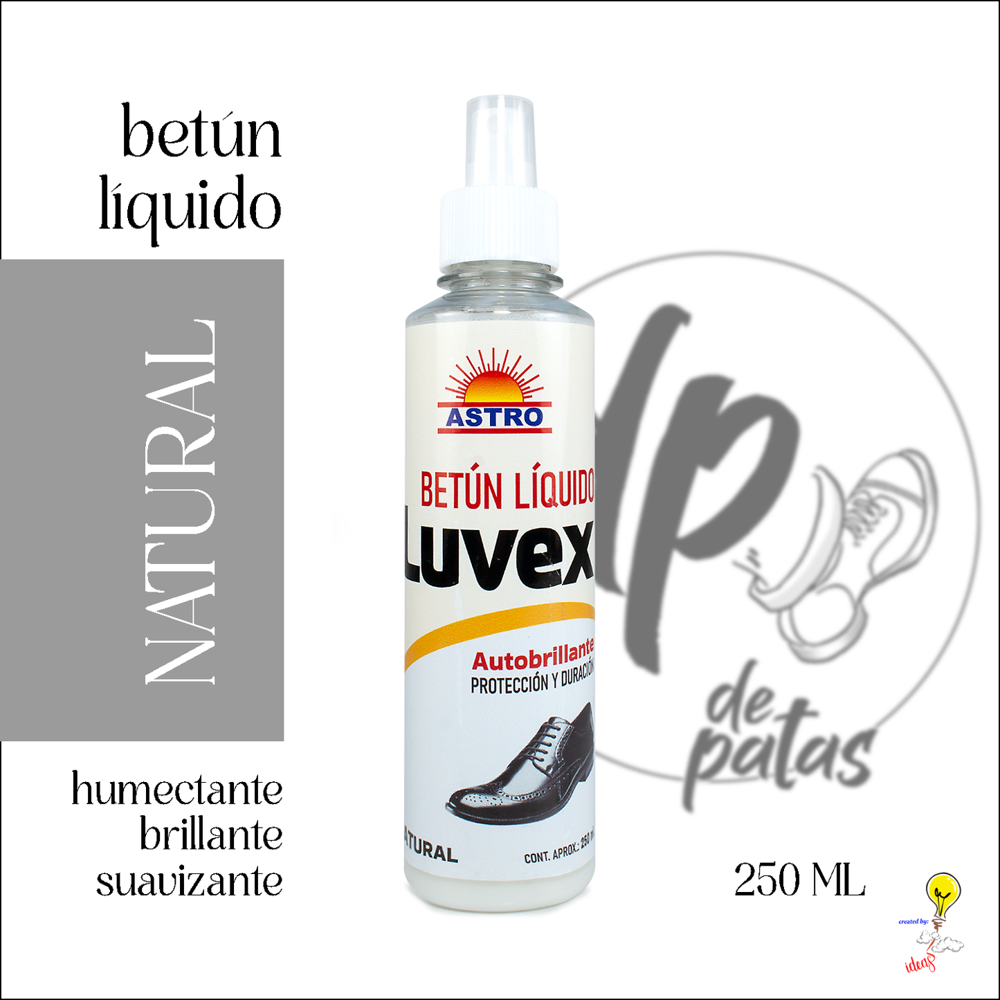 Betún líquido autobrillante (LUVEX-NATURAL 250ml)