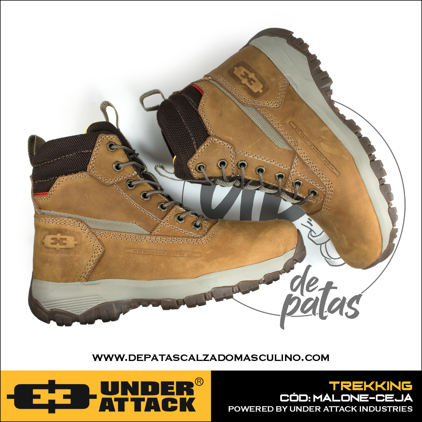 Botines para todo terreno Under Attack (MALONE-CEJA) horma exacta