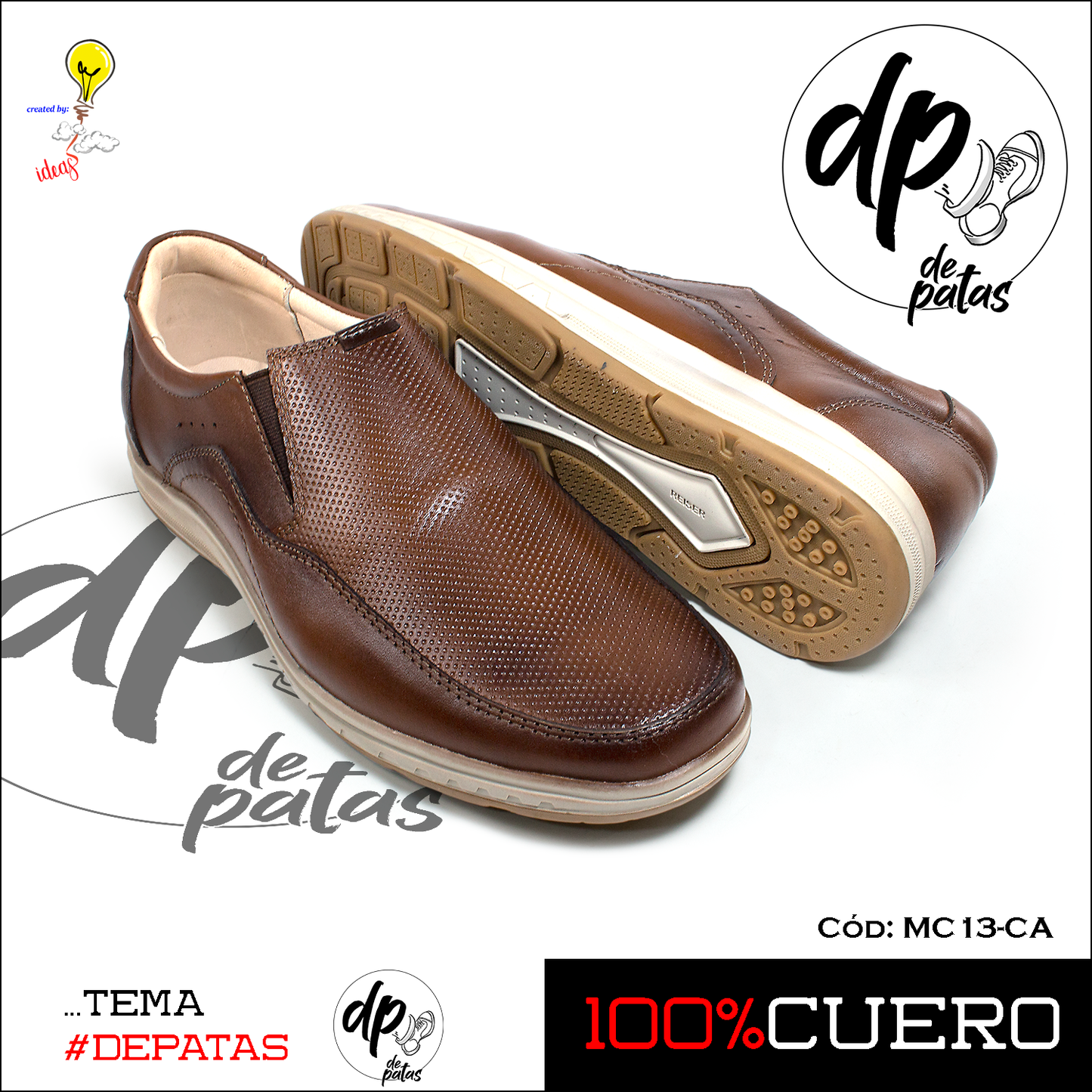 Mocasín casual (MC13-CA) horma grande