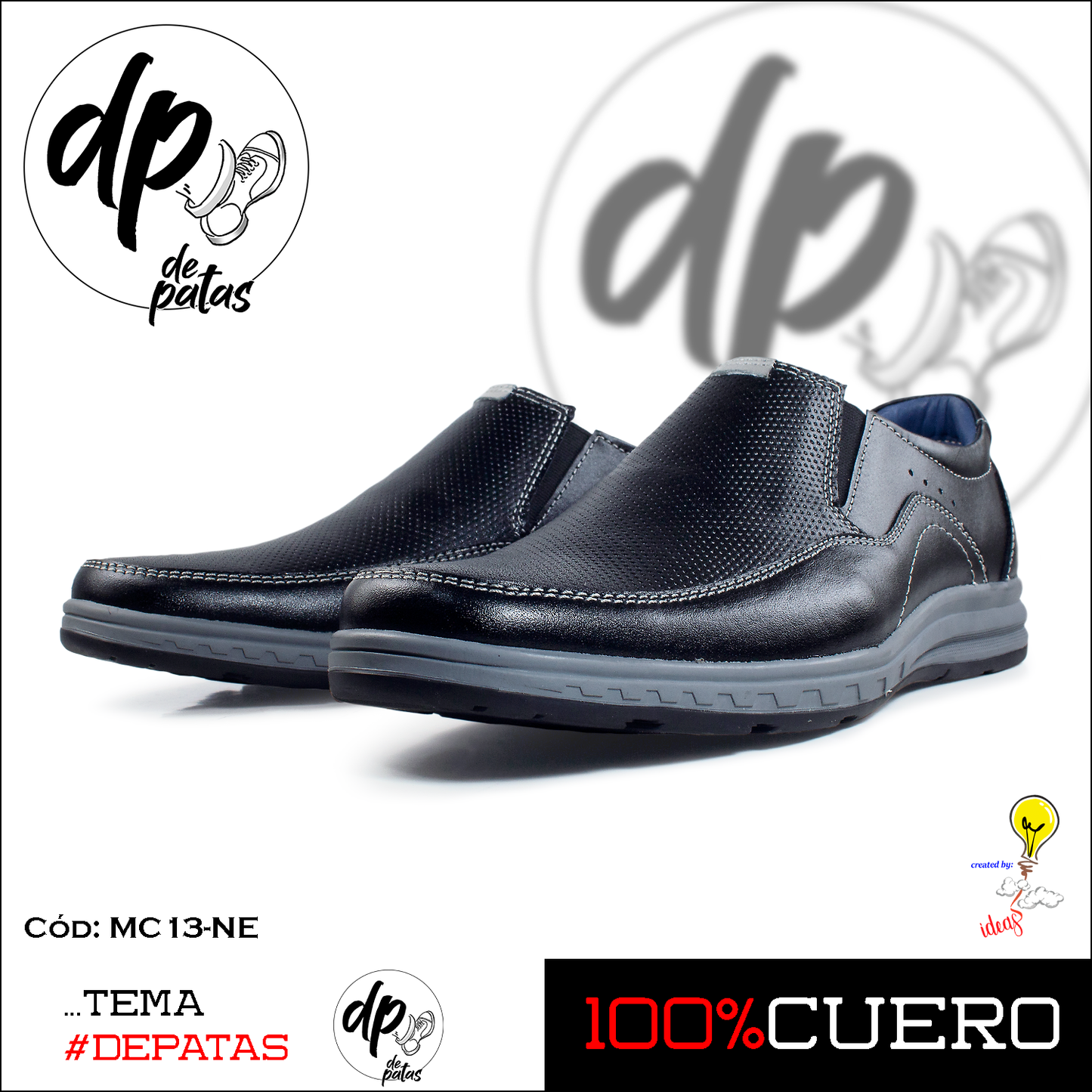 Mocasín casual (MC13-NE) horma grande