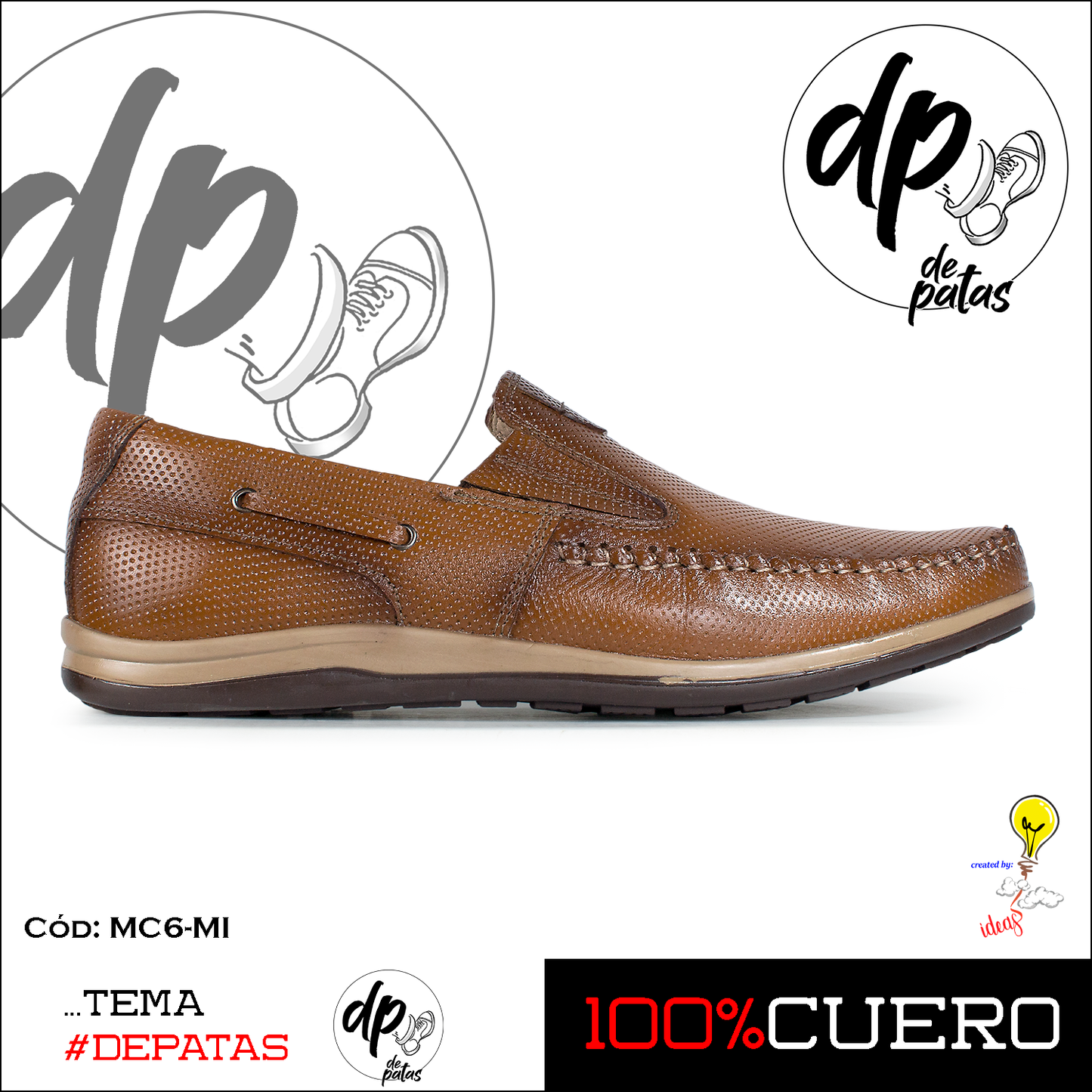 Mocasín casual (MC6-MI) horma grande