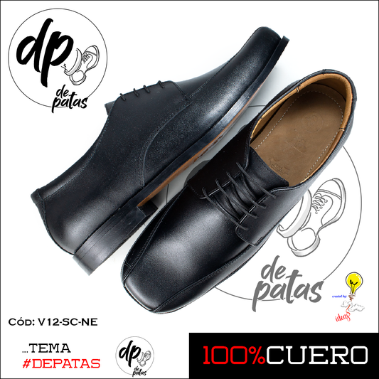 Derby de vestir (VD12-SC-NE) horma exacta