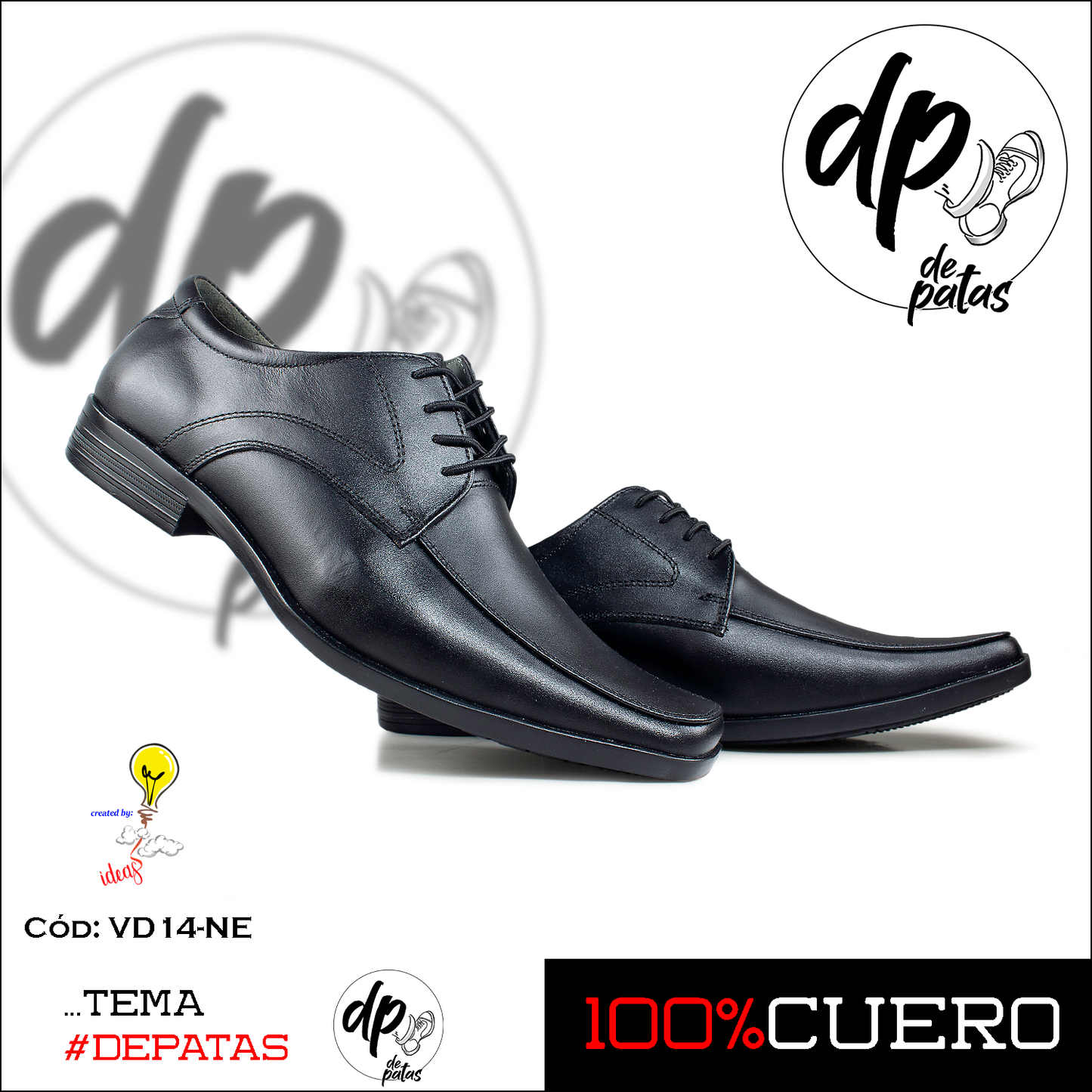 Derby de vestir (VD14-NE) horma grande