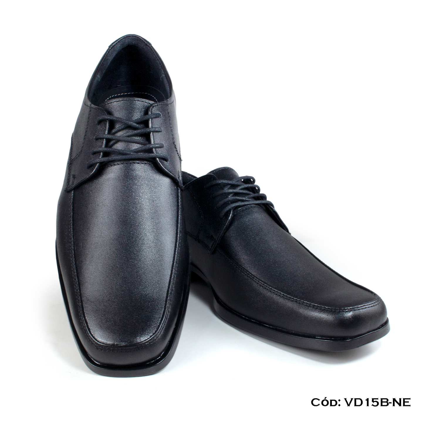Derby Cuero Natural Negro — Horma Exacta (VD15B-NE)