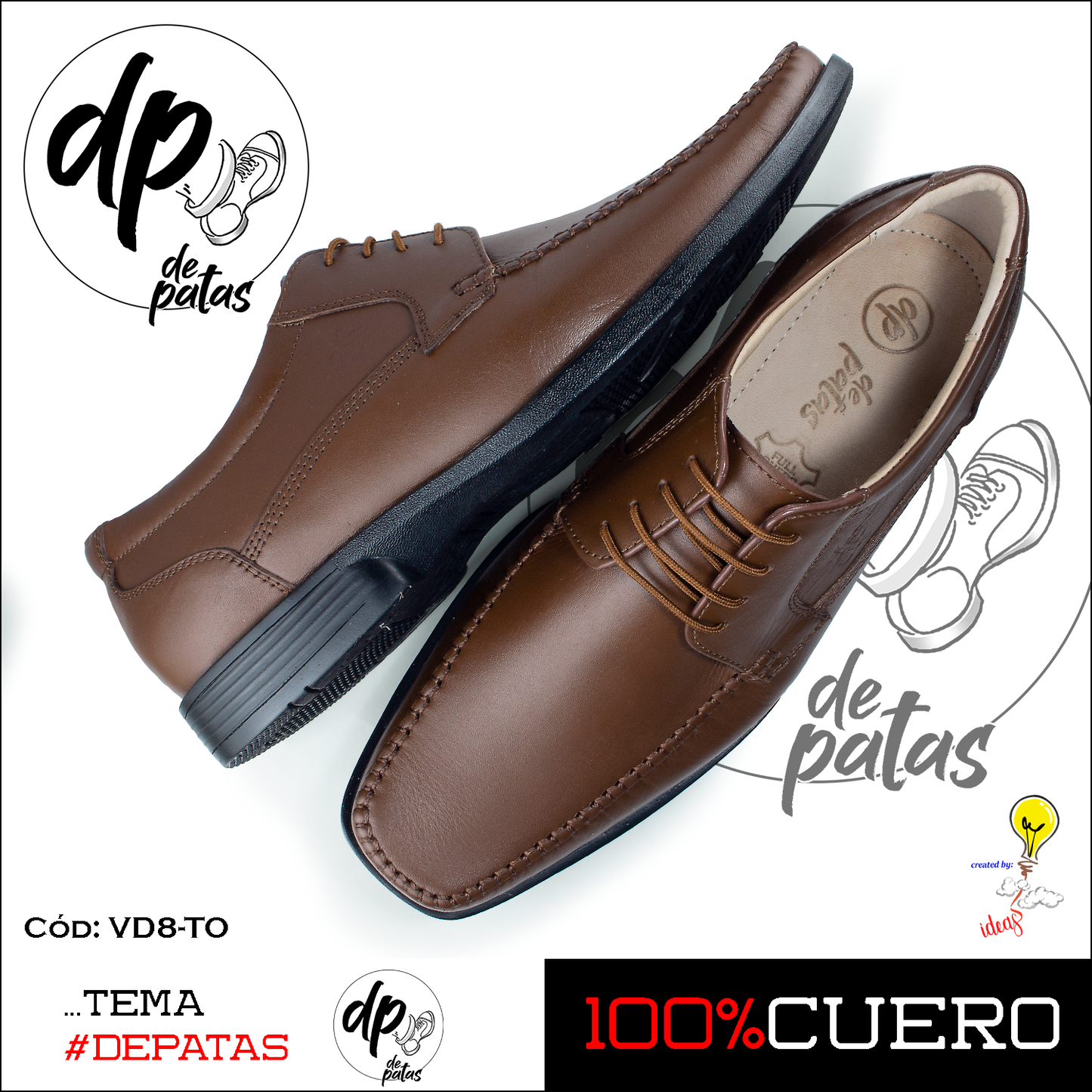 Derby de vestir (VD8-TO) horma exacta