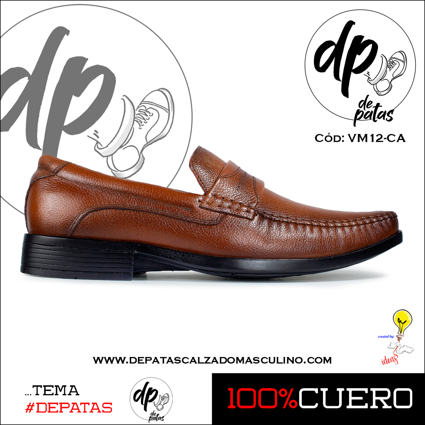 Mocasín de vestir (VM12-CA) horma grande