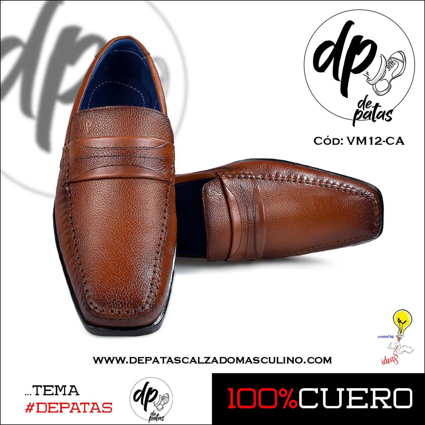 Mocasín de vestir (VM12-CA) horma grande