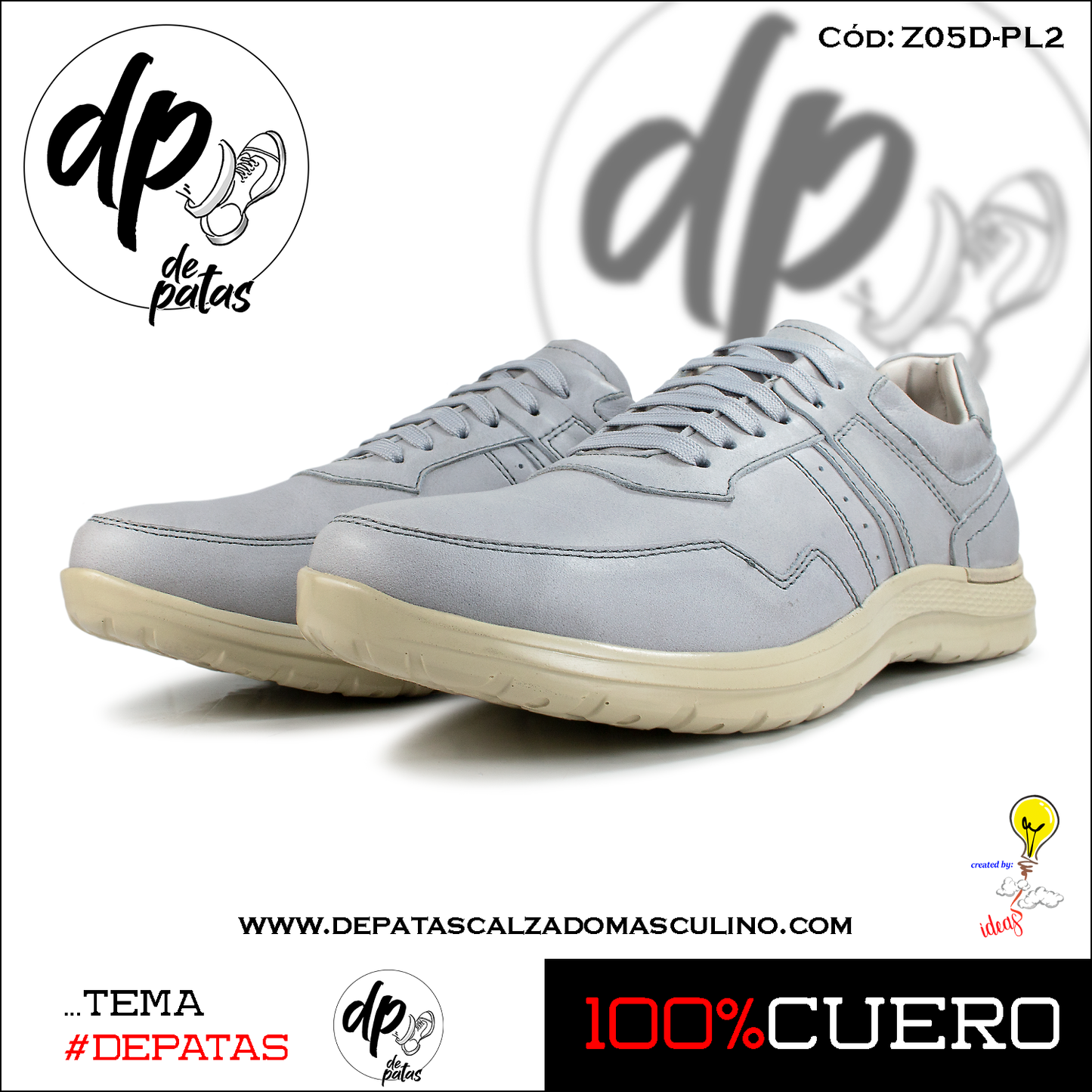 Zapatilla (Z05D-PL2) horma grande