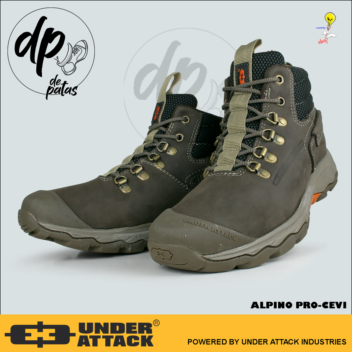 Botines (ALPINO PRO-CEVI) cuero vacuno, montañeras - Under Attack ...