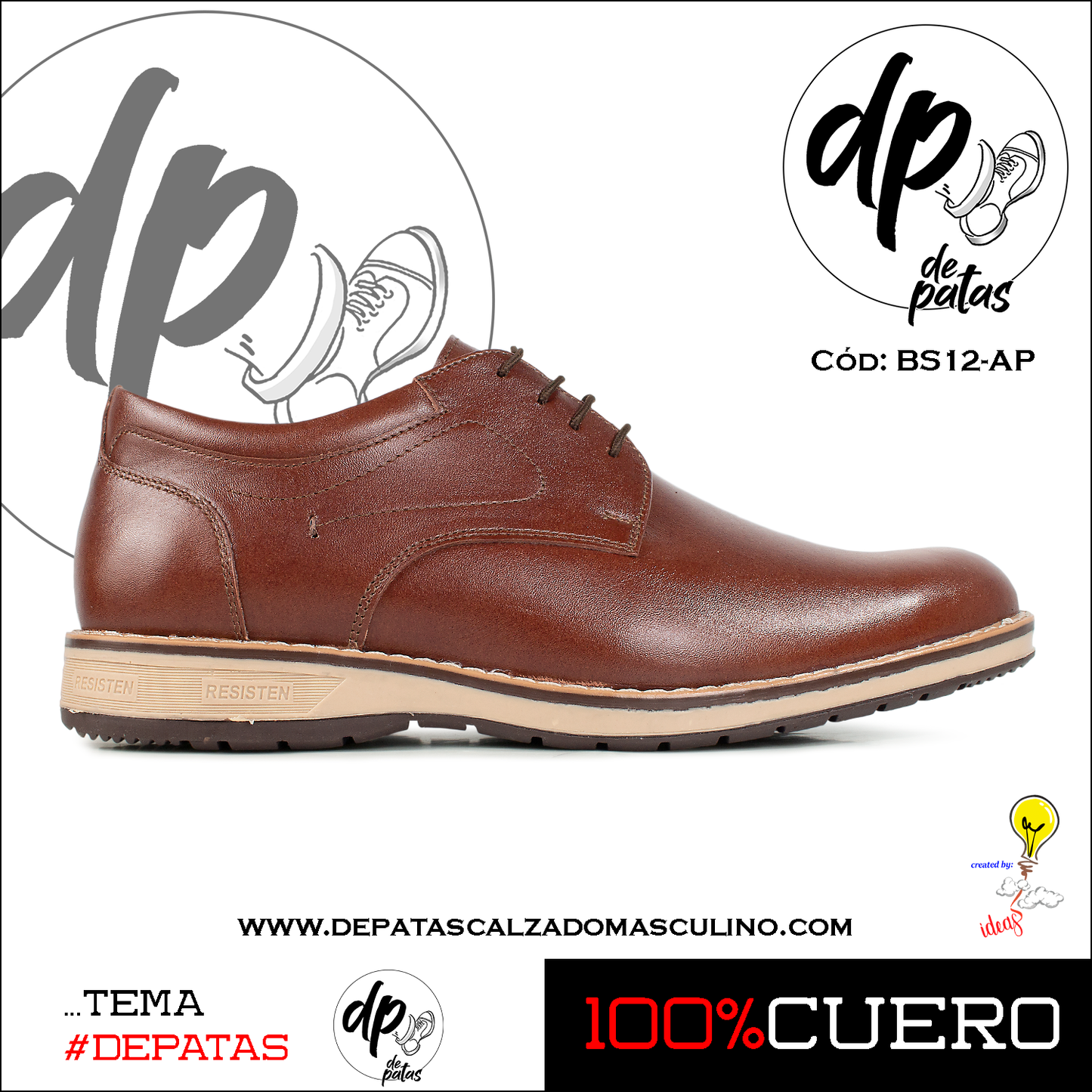 Derby casual (BS12-AP) horma exacta