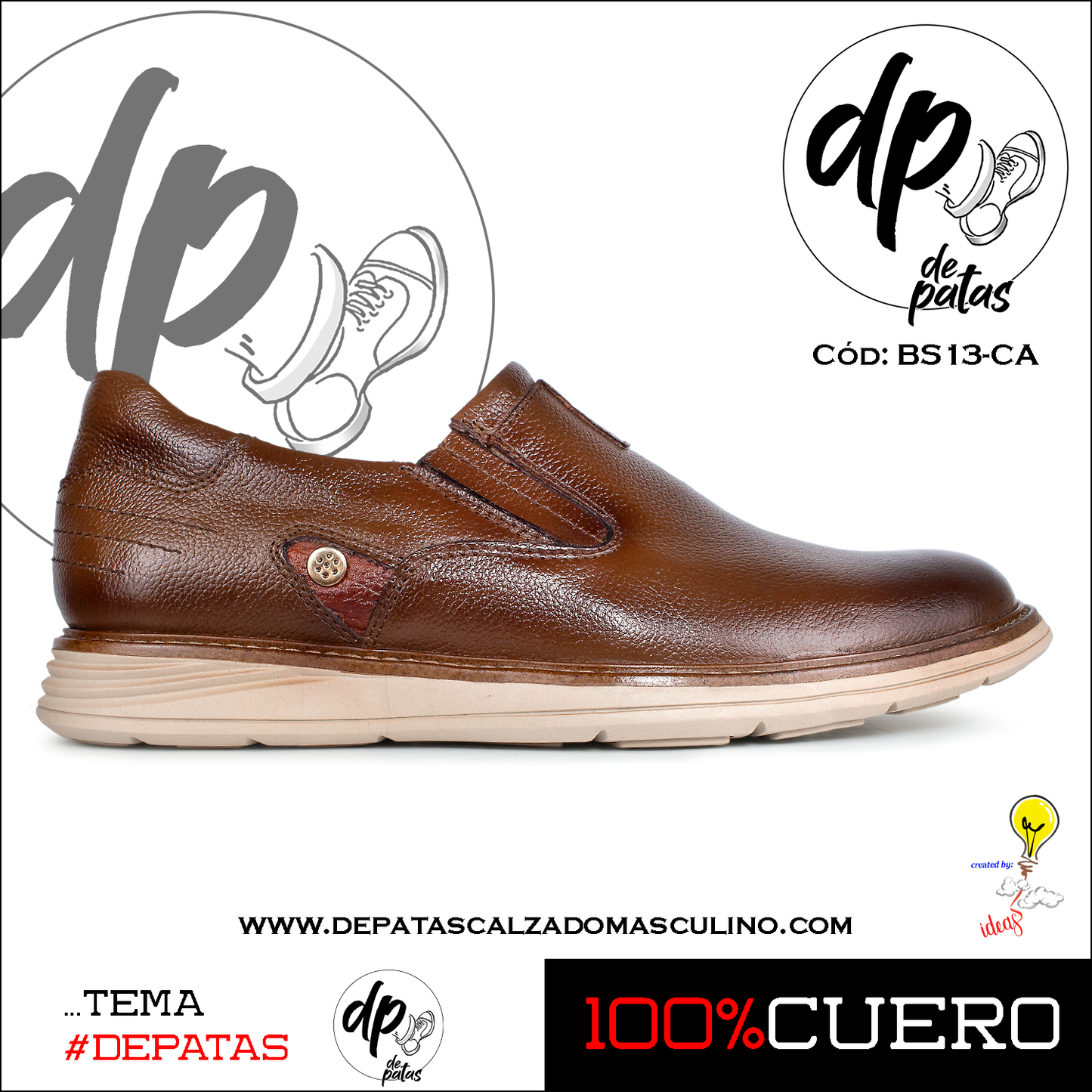 Mocasín casual (BS13-CA) horma grande