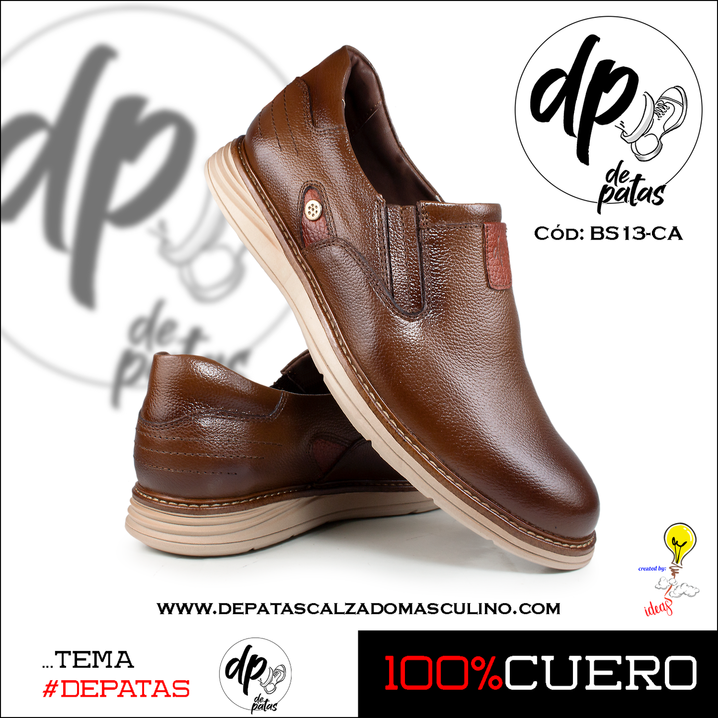 Mocasín casual (BS13-CA) horma grande