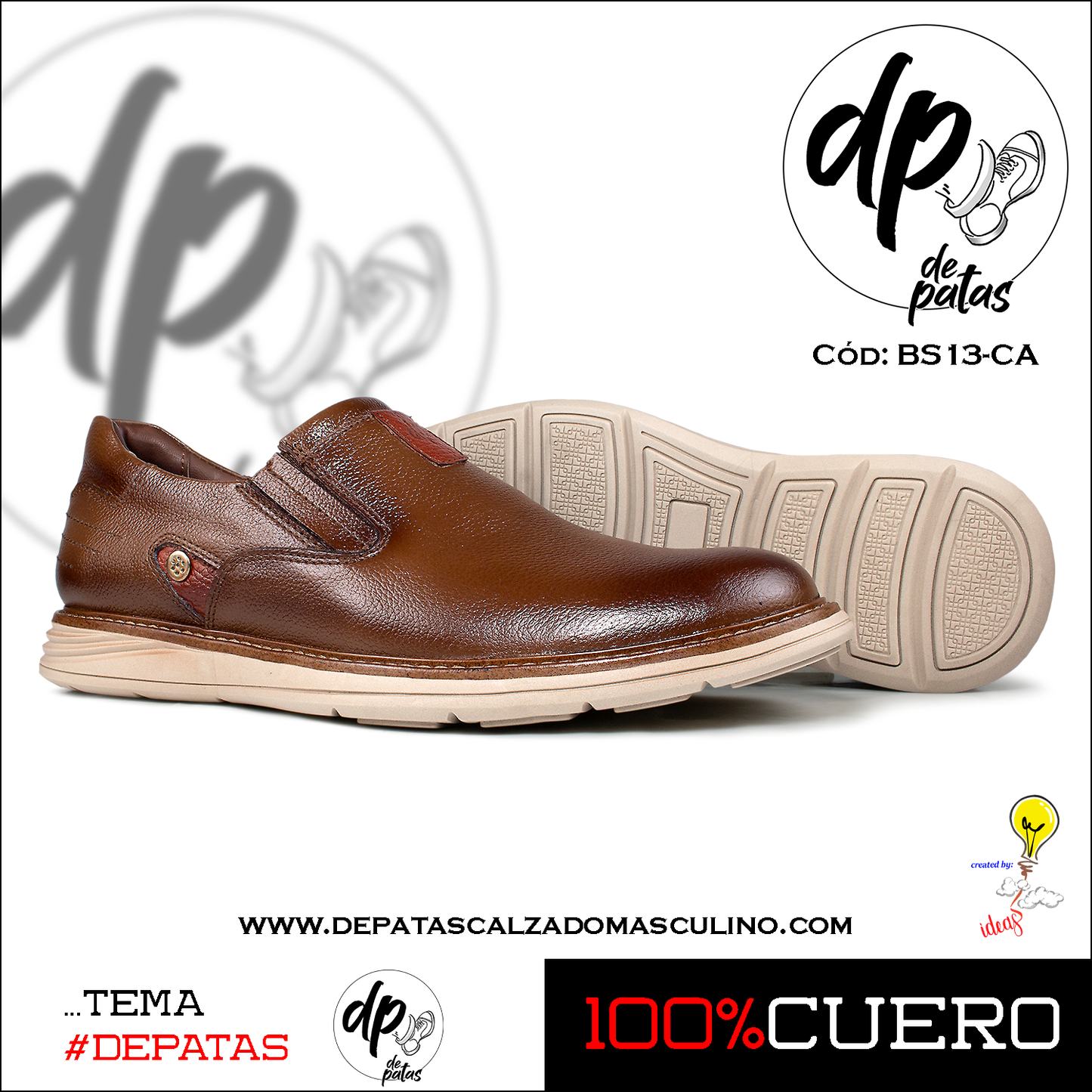 Mocasín casual (BS13-CA) horma grande