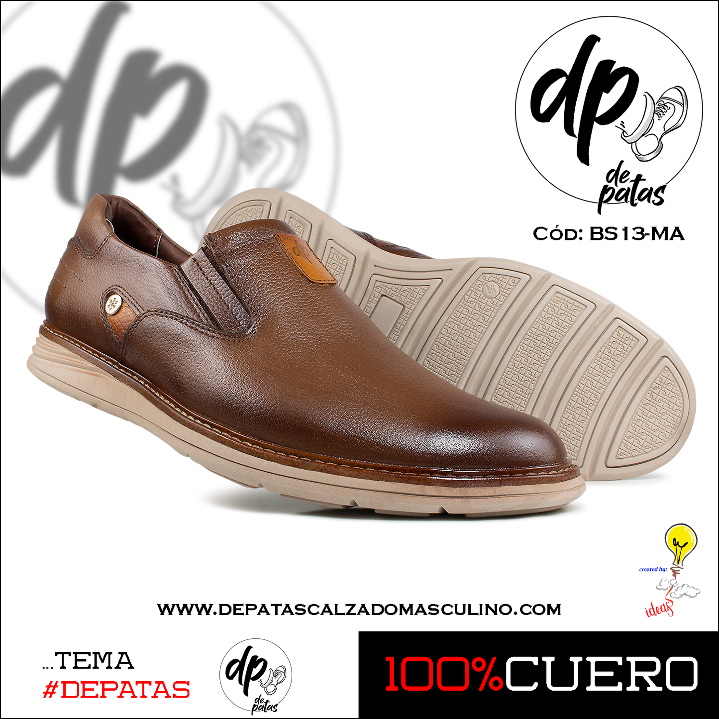 Mocasín casual (BS13-MA) horma grande