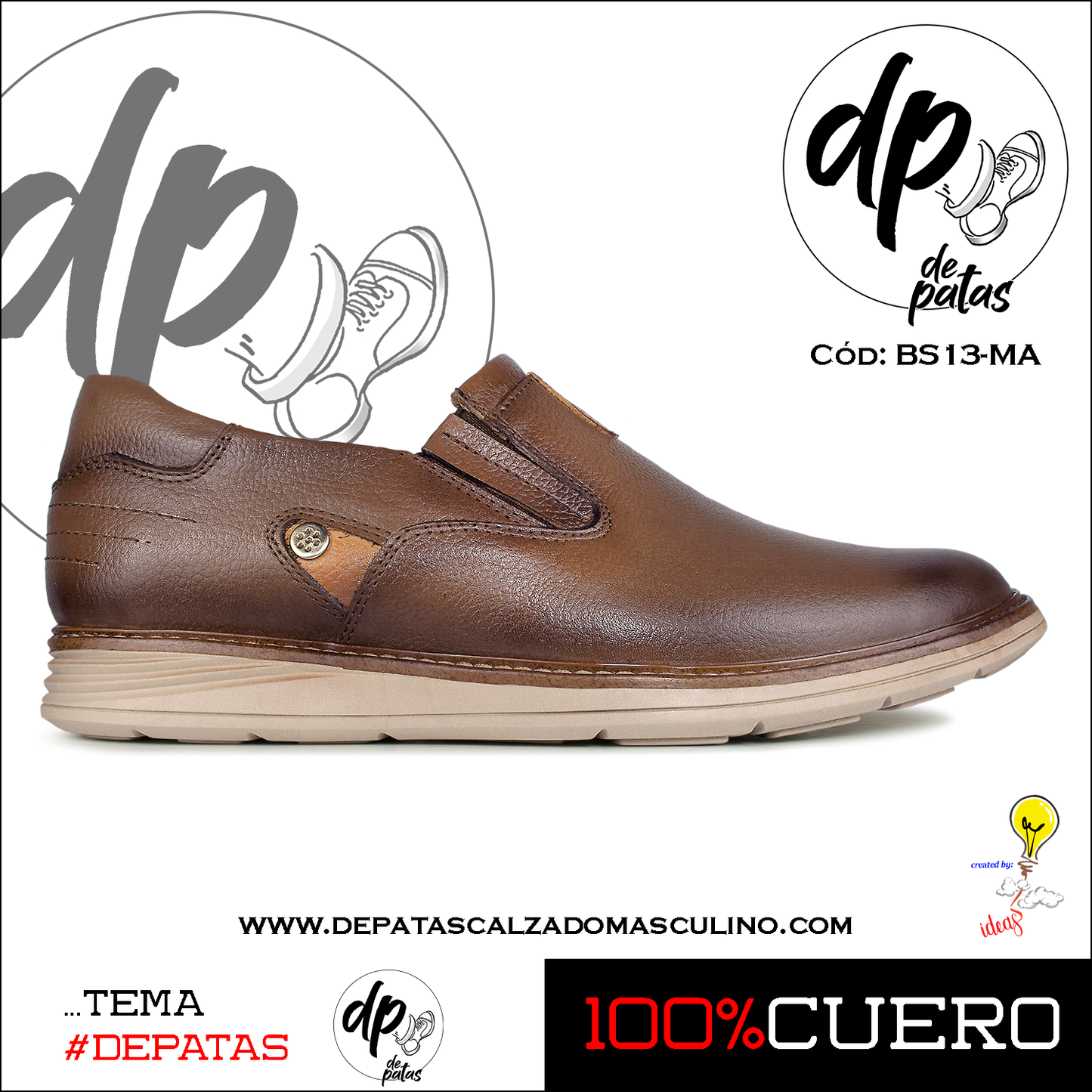 Mocasín casual (BS13-MA) horma grande