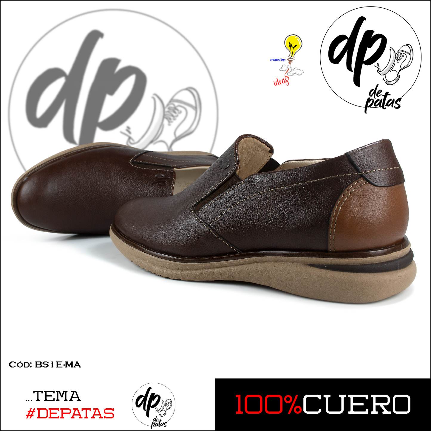 Mocasín casual (BS1E-MA) horma exacta