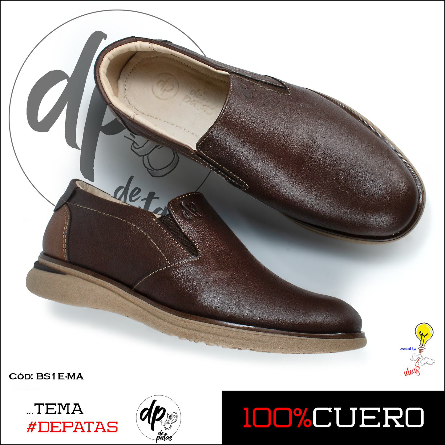 Mocasín casual (BS1E-MA) horma exacta