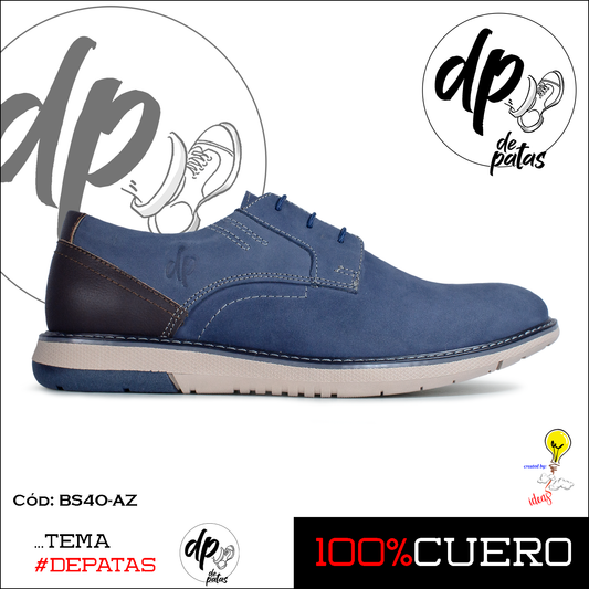 Derby casual (BS4O-AZ) horma exacta
