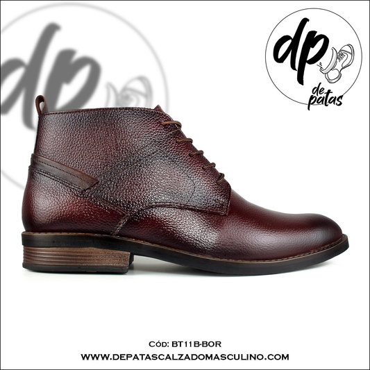 Botines de cuero, full badana (BT11B-BOR) horma grande