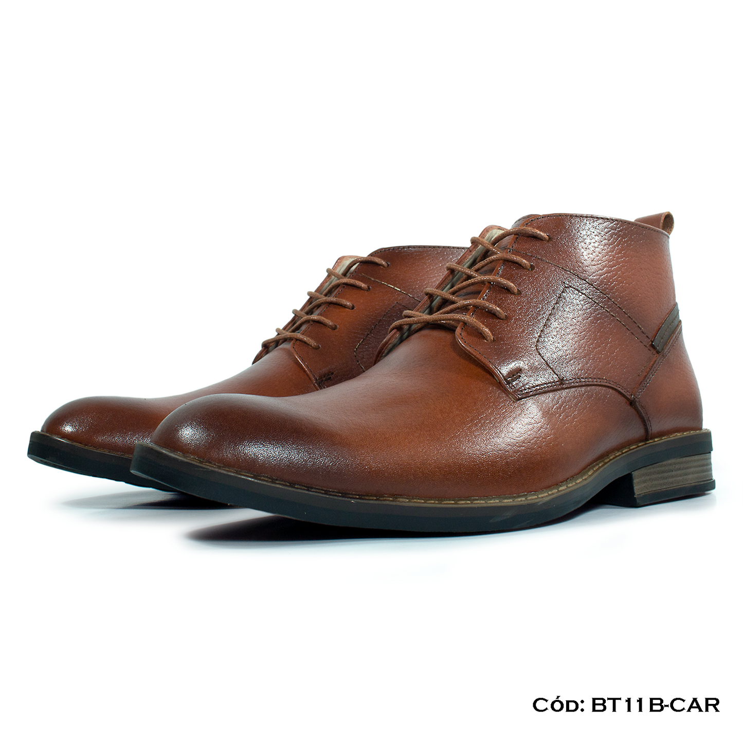 Botín Cuero Natural Caramelo — Horma Grande (BT11B-CAR)