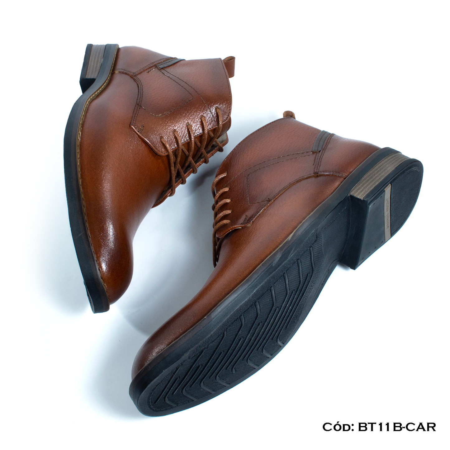 Botín Cuero Natural Caramelo — Horma Grande (BT11B-CAR)