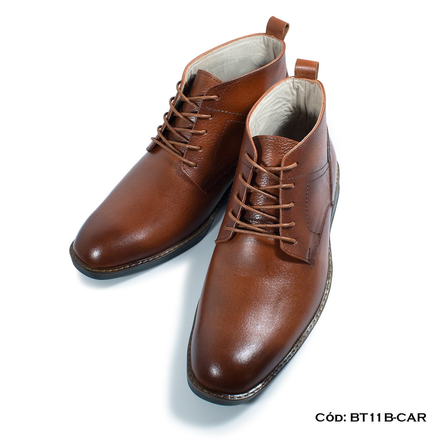 Botín Cuero Natural Caramelo — Horma Grande (BT11B-CAR)