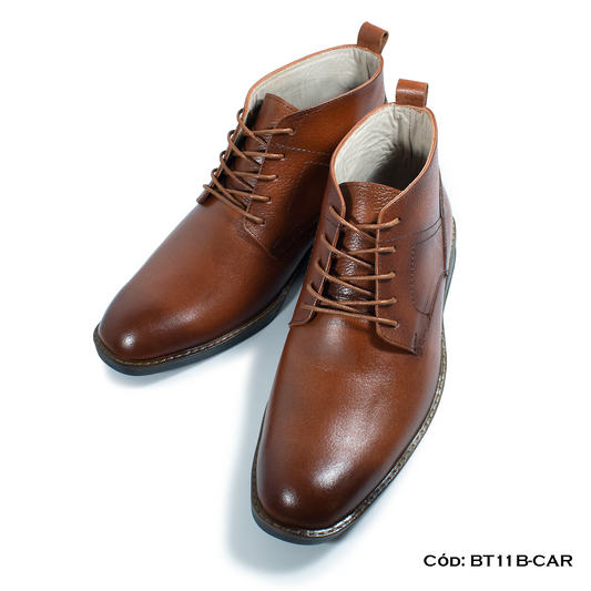 Botín Cuero Natural Caramelo — Horma Grande (BT11B-CAR)